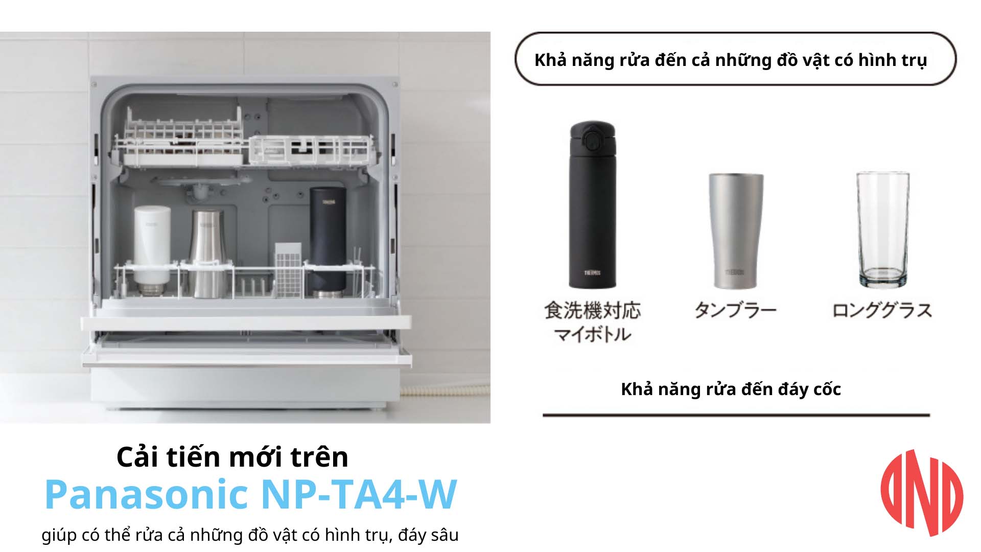Máy rửa bát Panasonic NP-TA4-W