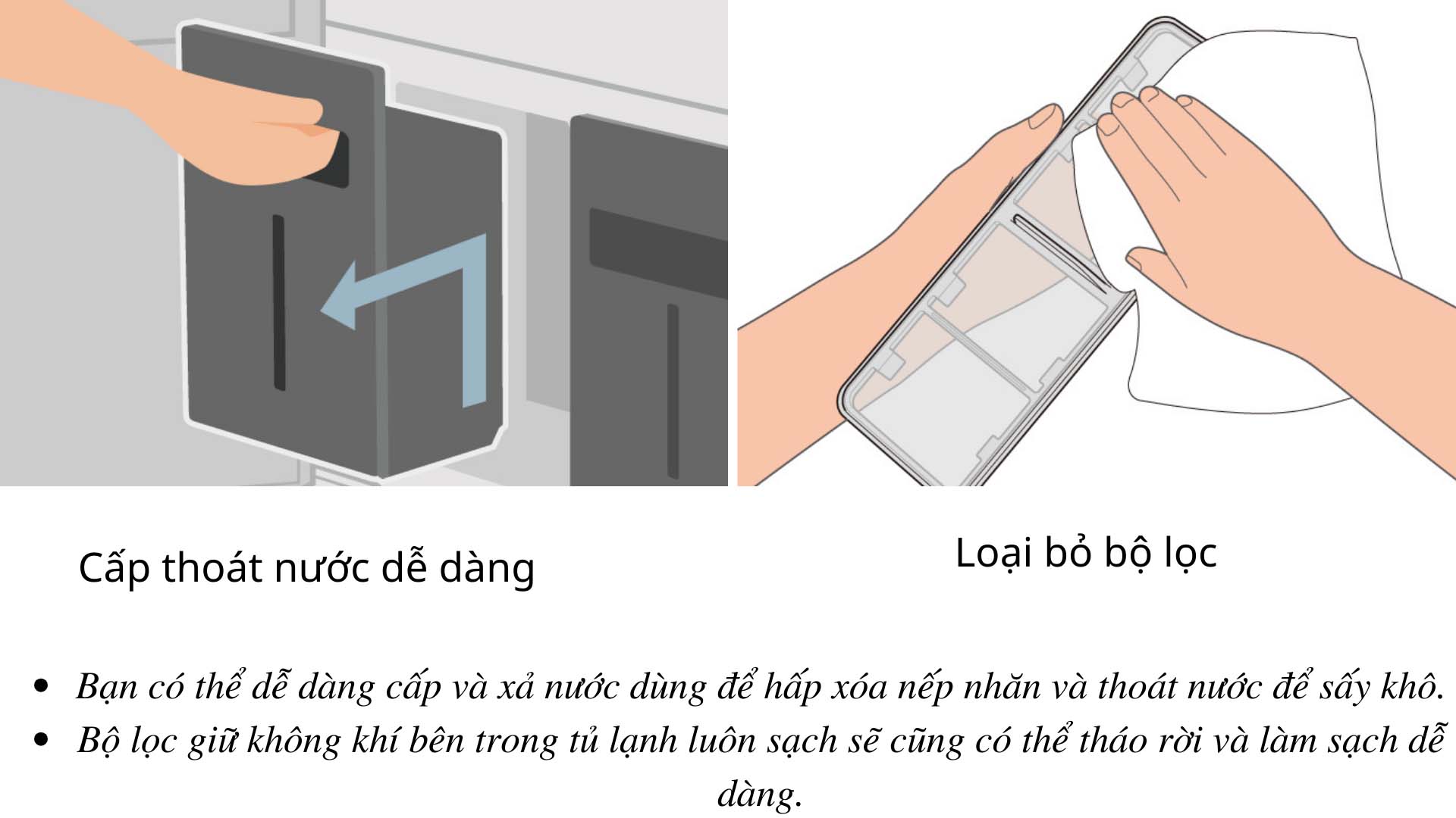 Dễ dàng vệ sinh Tủ chăm sóc quần áo Panasonic HCC-R600AL/R